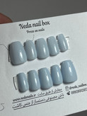 ناخن مصنوعی آبی لایت آماده ارسال گلدانی
