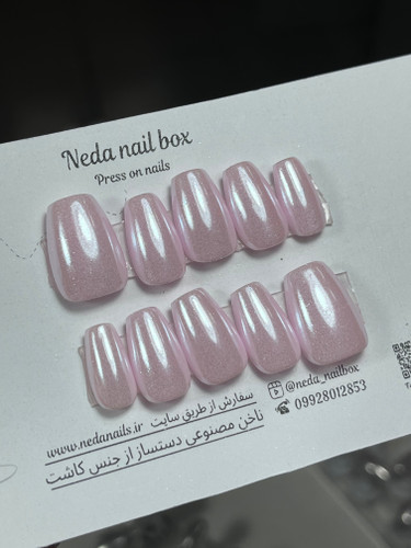 ناخن مصنوعی کاشت آماده ارسال صورتی rose59 کروم کلیر