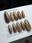 ناخن مصنوعی گلد موکا تیره آماده ارسال