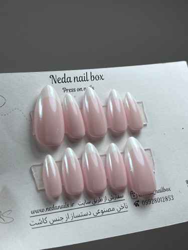 فرنچ کروم کلیر آماده سایز xs